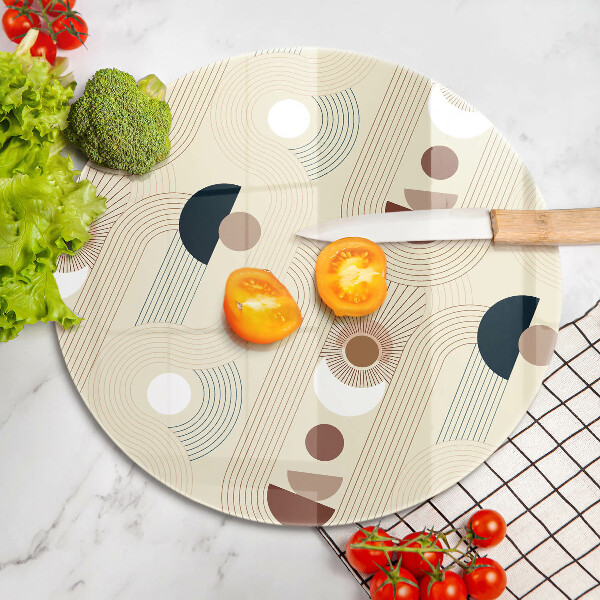 Steklena podloga za rezanje Boho geometrijske oblike