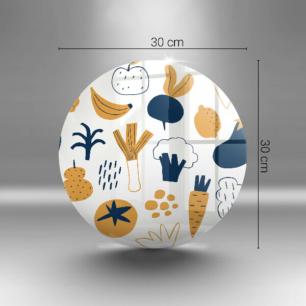 Steklena podloga za rezanje Ilustracija hrane