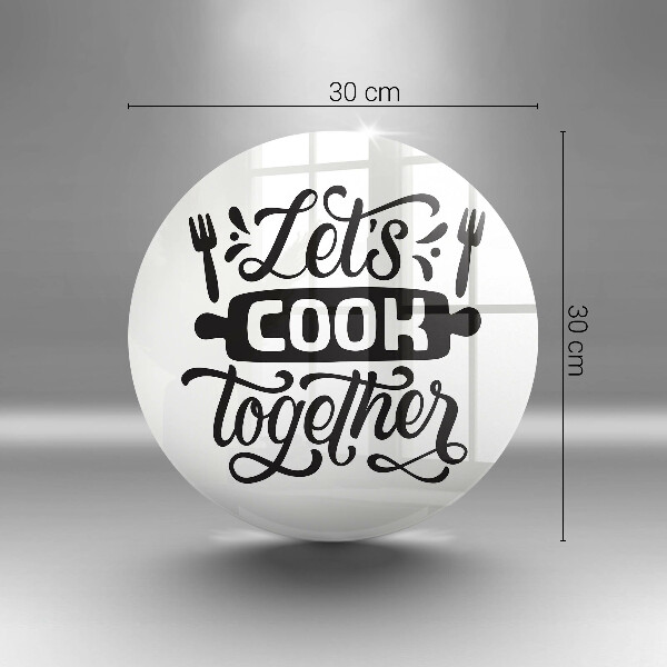 Steklena podloga za rezanje Let's cook together