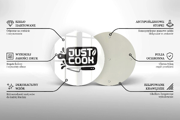 Steklena podloga za rezanje Just cook