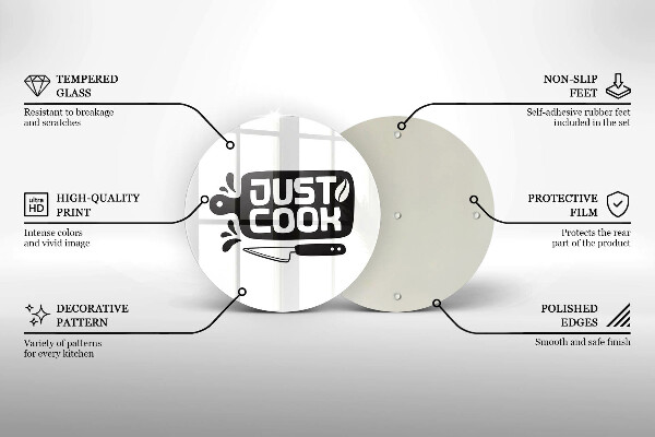 Steklena podloga za rezanje Just cook