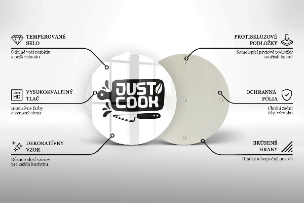 Steklena podloga za rezanje Just cook