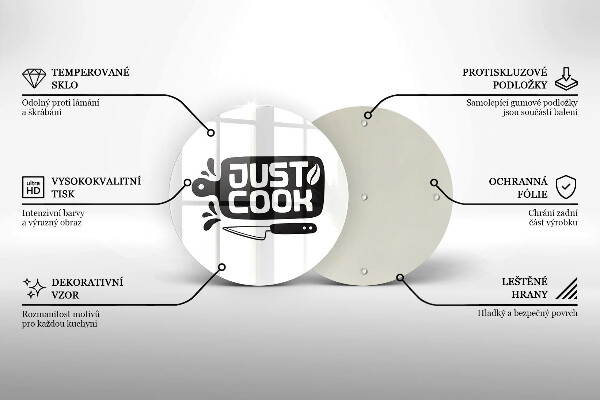 Steklena podloga za rezanje Just cook