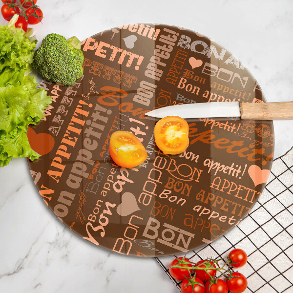 Steklena podloga za rezanje Bon appetit podnapisi