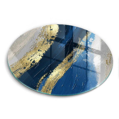 Steklena podloga za rezanje Tekstura z zlatom