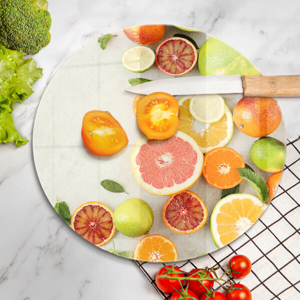 Steklena podloga za rezanje Citrusi