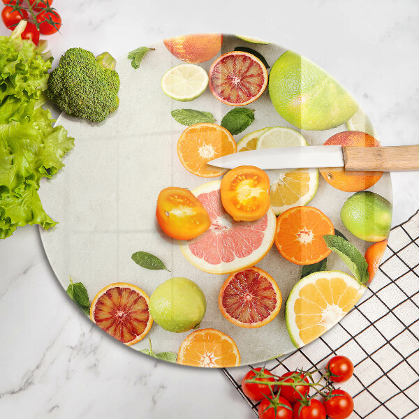 Steklena podloga za rezanje Citrusi