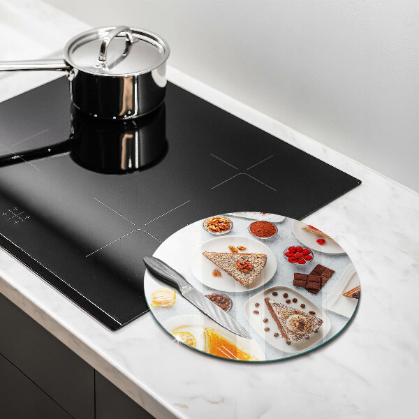 Steklena podloga za rezanje Sladkost torte