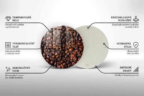 Steklena podloga za rezanje Kavna zrna