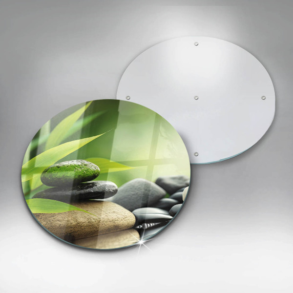 Steklena podloga za rezanje Zen bambusovi kamni