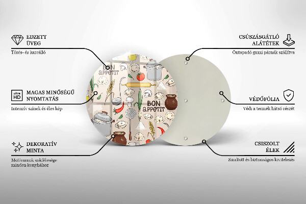 Steklena podloga za rezanje Ilustracija kuhinje