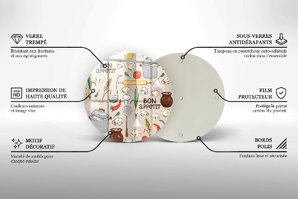 Steklena podloga za rezanje Ilustracija kuhinje