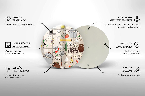 Steklena podloga za rezanje Ilustracija kuhinje