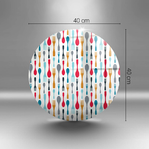 Steklena podloga za rezanje Ilustracija žlice