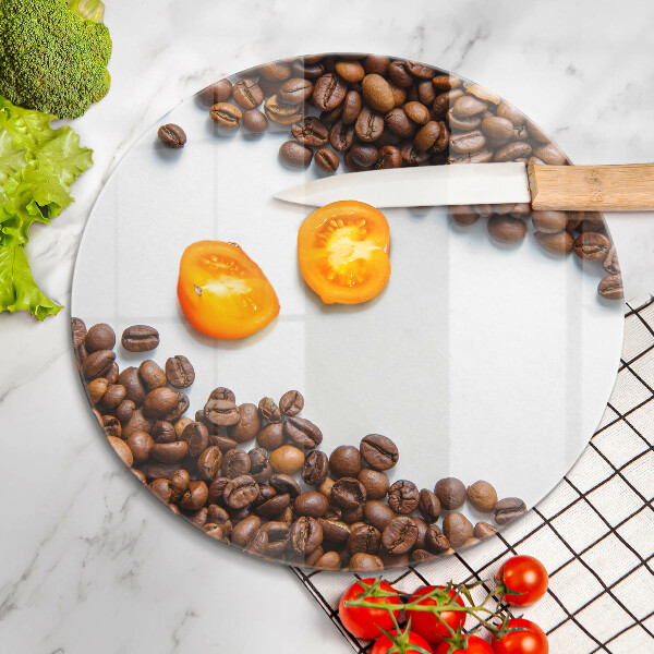 Steklena podloga za rezanje Kavna zrna