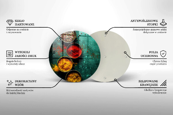 Steklena podloga za rezanje Orientalske začimbe