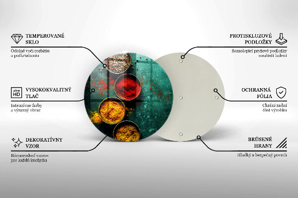 Steklena podloga za rezanje Orientalske začimbe