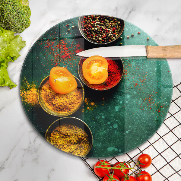 Steklena podloga za rezanje Orientalske začimbe
