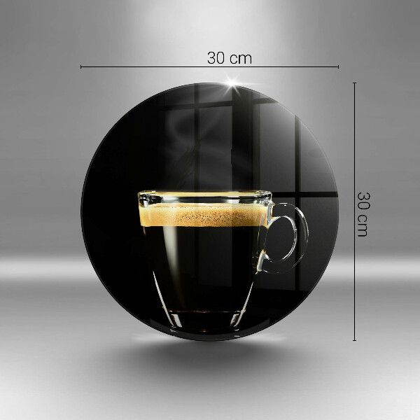 Steklena podloga za rezanje Kozarec črne kave