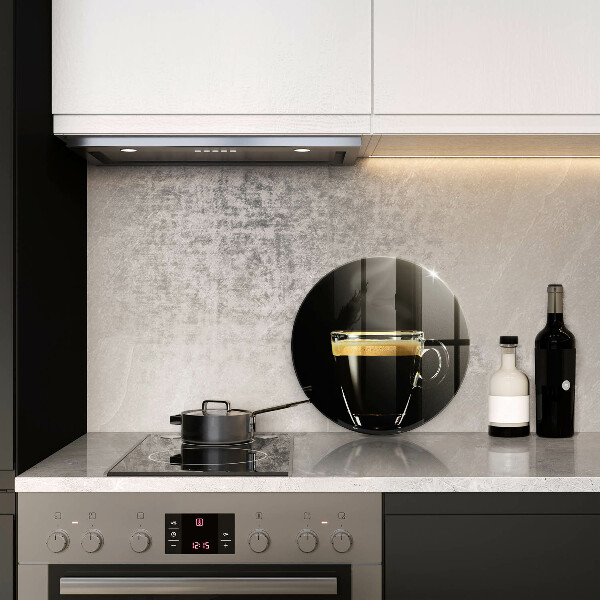 Steklena podloga za rezanje Kozarec črne kave