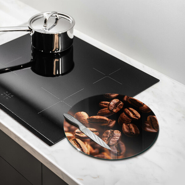 Steklena podloga za rezanje Rjava kavna zrna