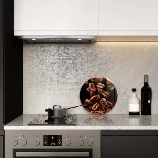 Steklena podloga za rezanje Rjava kavna zrna