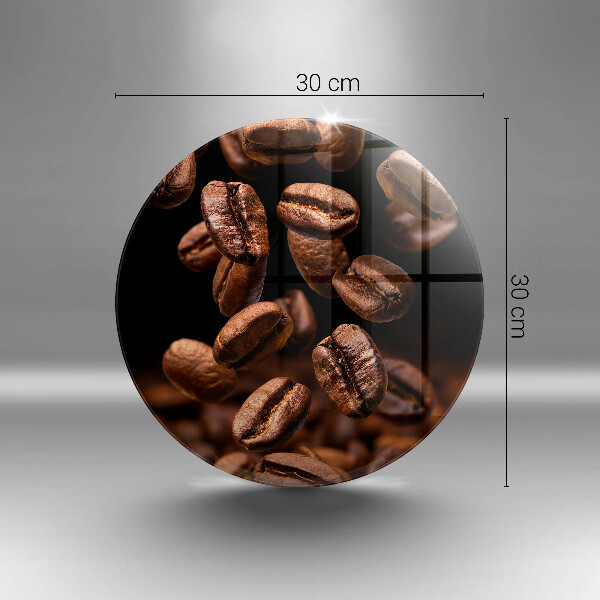 Steklena podloga za rezanje Rjava kavna zrna