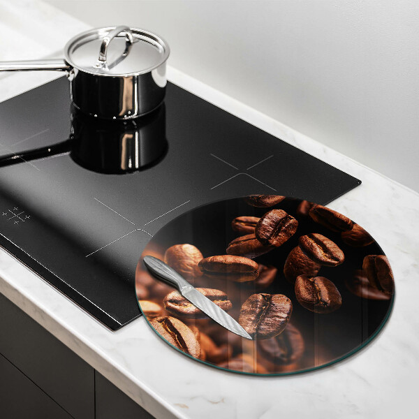 Steklena podloga za rezanje Rjava kavna zrna