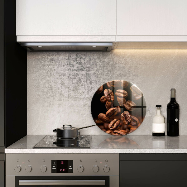 Steklena podloga za rezanje Rjava kavna zrna