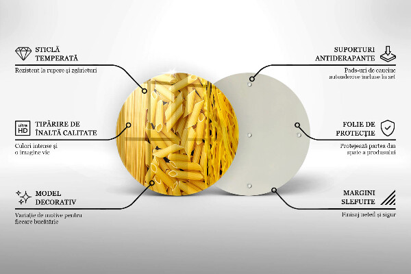 Steklena podloga za rezanje Testenine