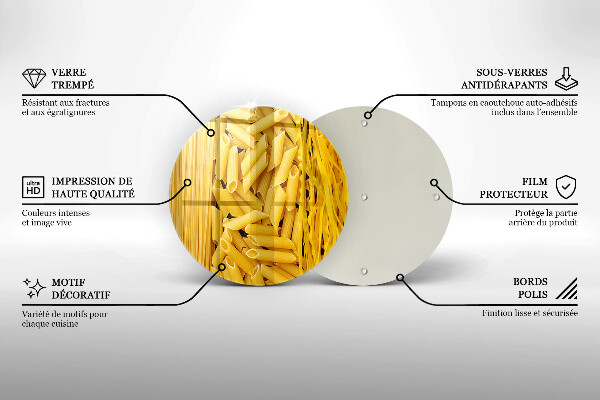 Steklena podloga za rezanje Testenine