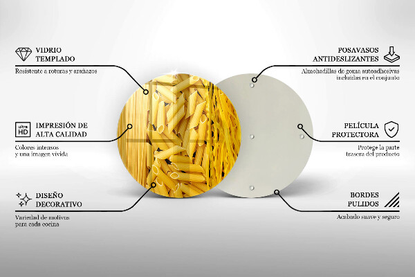 Steklena podloga za rezanje Testenine