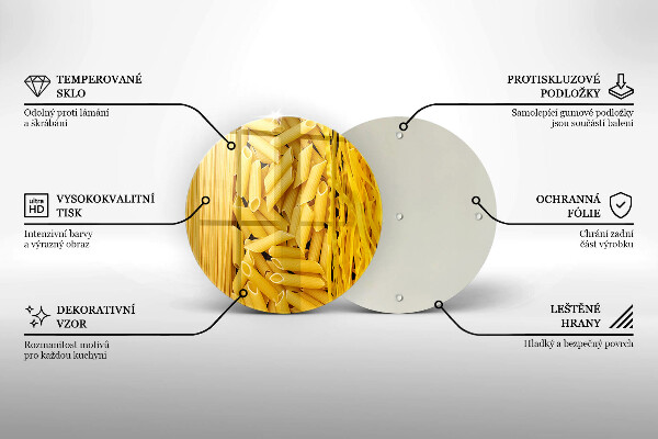 Steklena podloga za rezanje Testenine