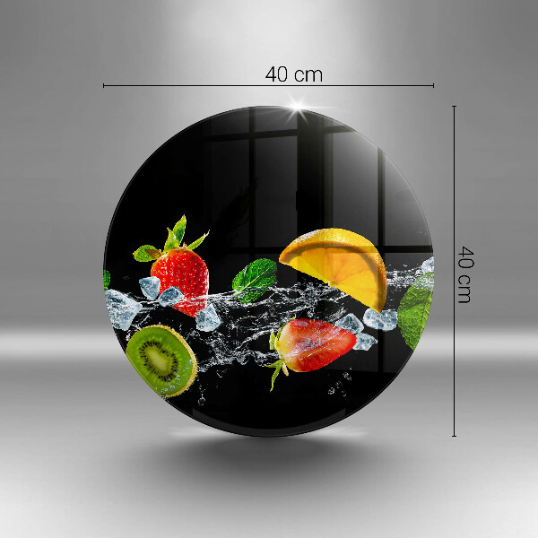 Steklena podloga za rezanje Sadje v vodi