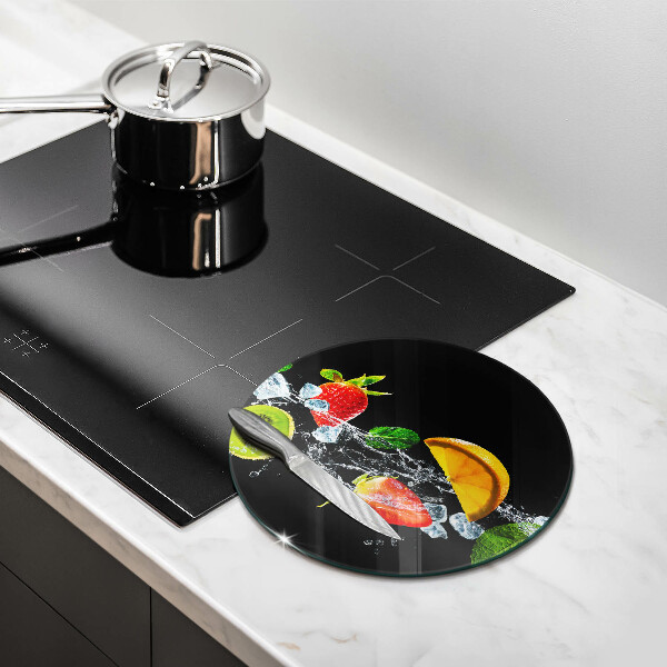 Steklena podloga za rezanje Sadje v vodi