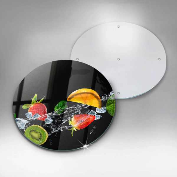 Steklena podloga za rezanje Sadje v vodi
