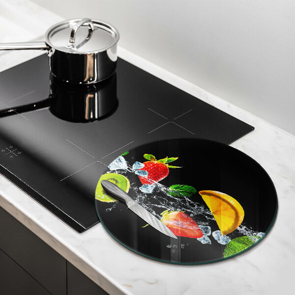 Steklena podloga za rezanje Sadje v vodi