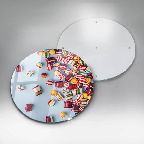 Steklena podloga za rezanje Pisani bonboni