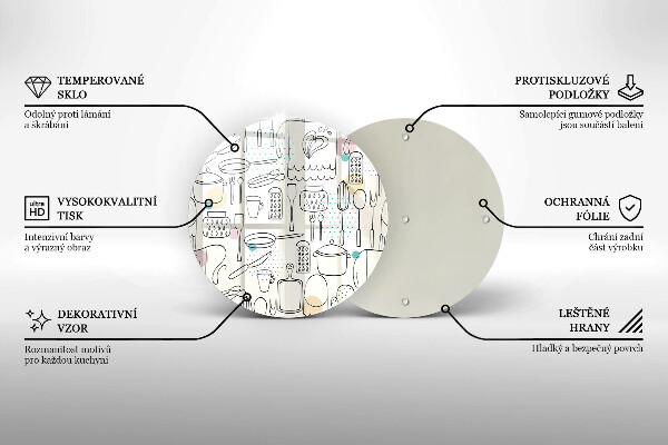 Steklena podloga za rezanje Kuhinjski dodatki