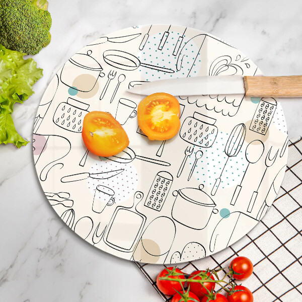 Steklena podloga za rezanje Kuhinjski dodatki