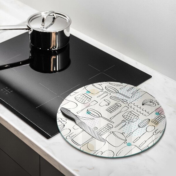Steklena podloga za rezanje Kuhinjski dodatki