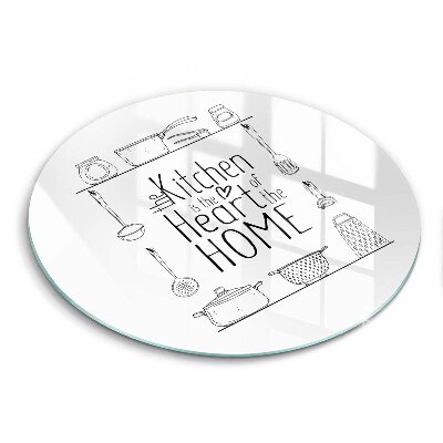 Steklena podloga za rezanje Napis stavek