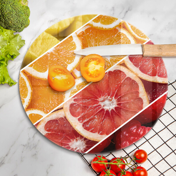 Steklena podloga za rezanje Pisano sadje