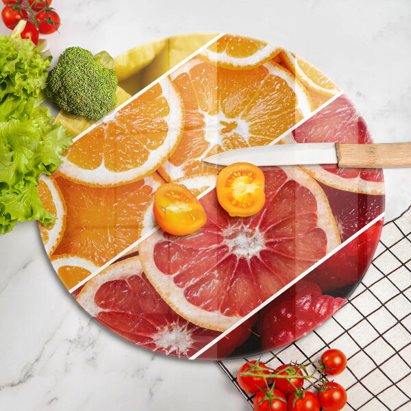 Steklena podloga za rezanje Pisano sadje