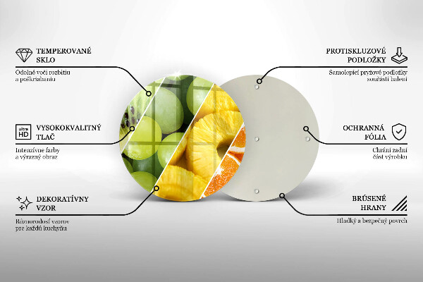 Steklena podloga za rezanje Pisano sadje