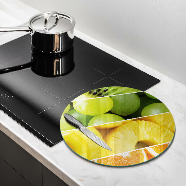 Steklena podloga za rezanje Pisano sadje