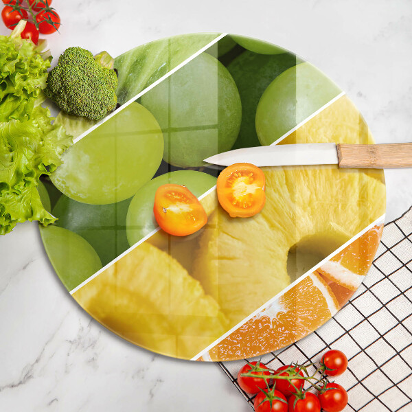 Steklena podloga za rezanje Pisano sadje