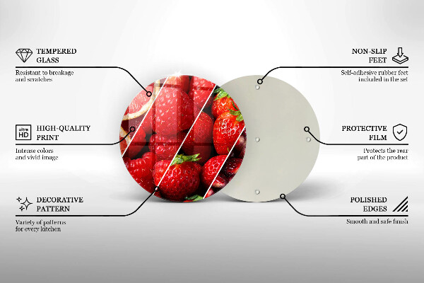 Steklena podloga za rezanje Pisano sadje