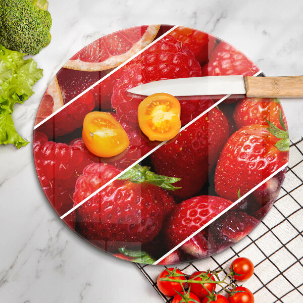 Steklena podloga za rezanje Pisano sadje