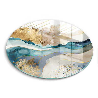 Steklena podloga za rezanje Barvit marmor